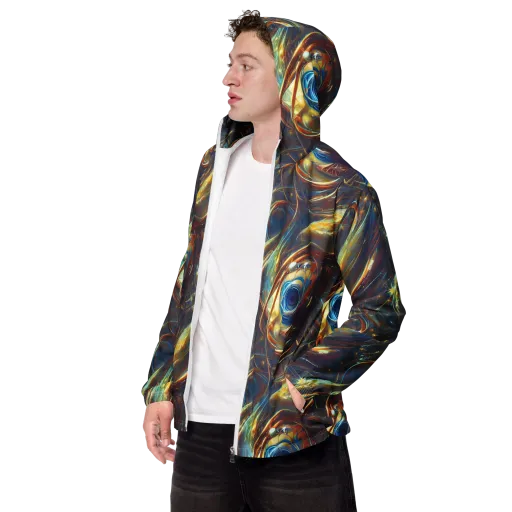 Celestial Vortex on a Men's Windbreaker