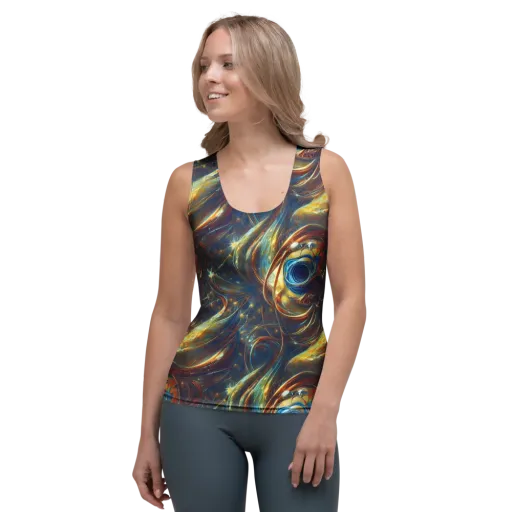 Celestial Vortex on a Women's Tank Top
