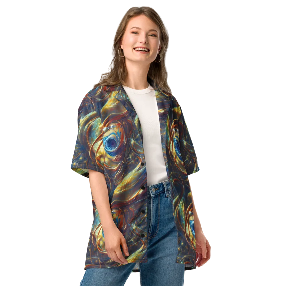 Celestial Vortex on Button Shirt — Front