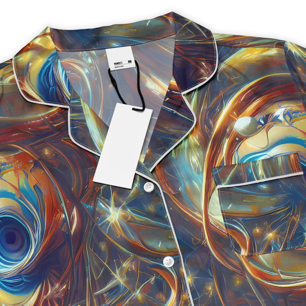 Celestial Vortex on Women's Short Sleeve Pajama Top — Product details
