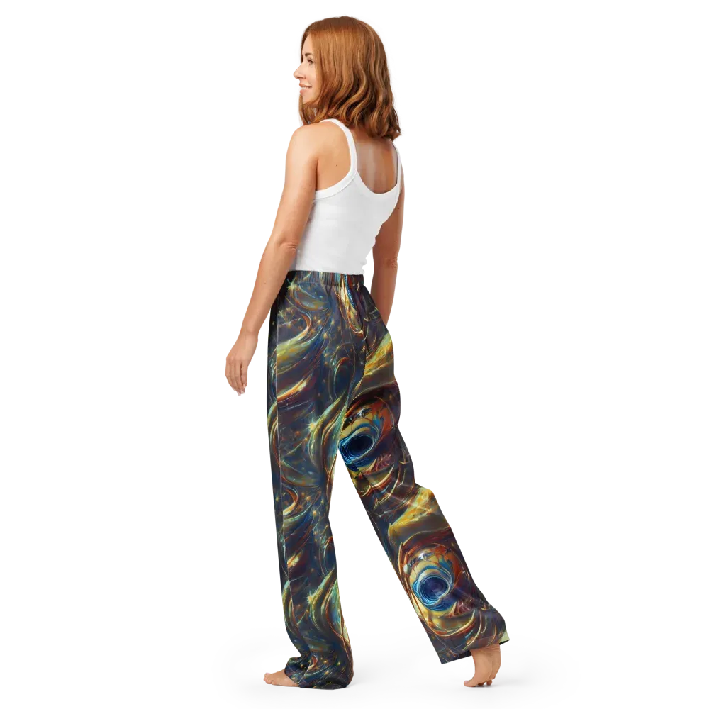 Celestial Vortex on Women's Pajama Pants — Back