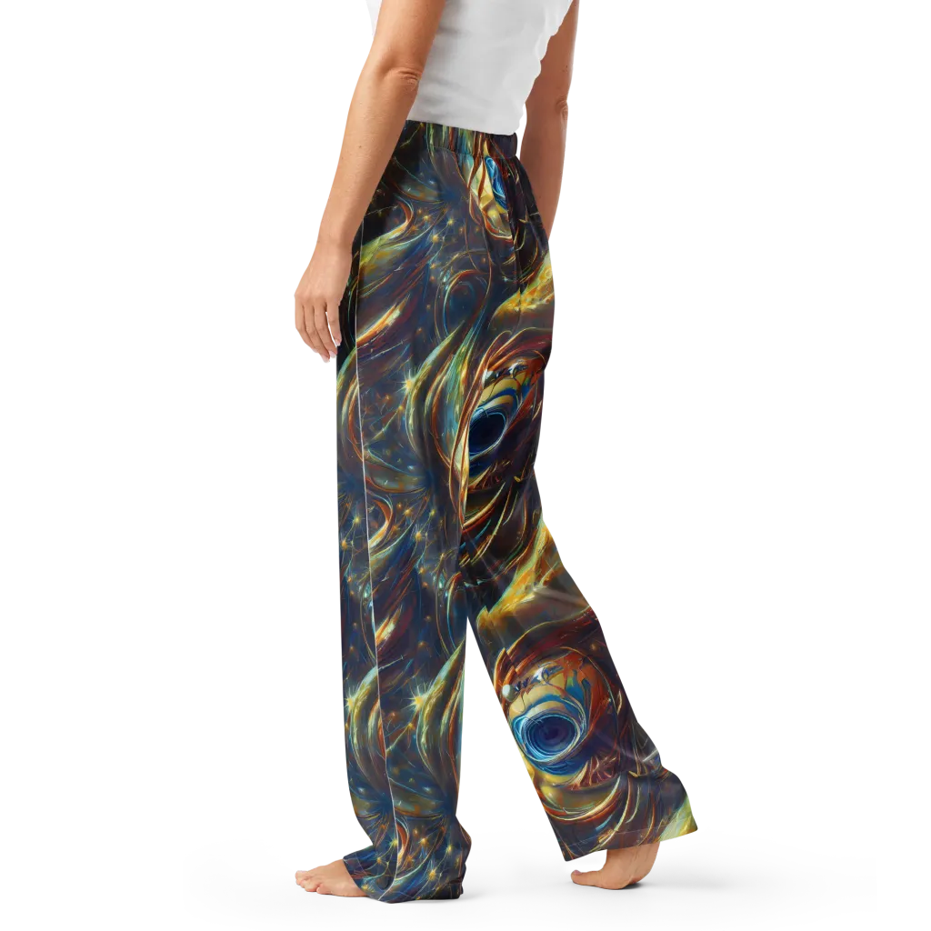 Celestial Vortex on Women's Pajama Pants — Left