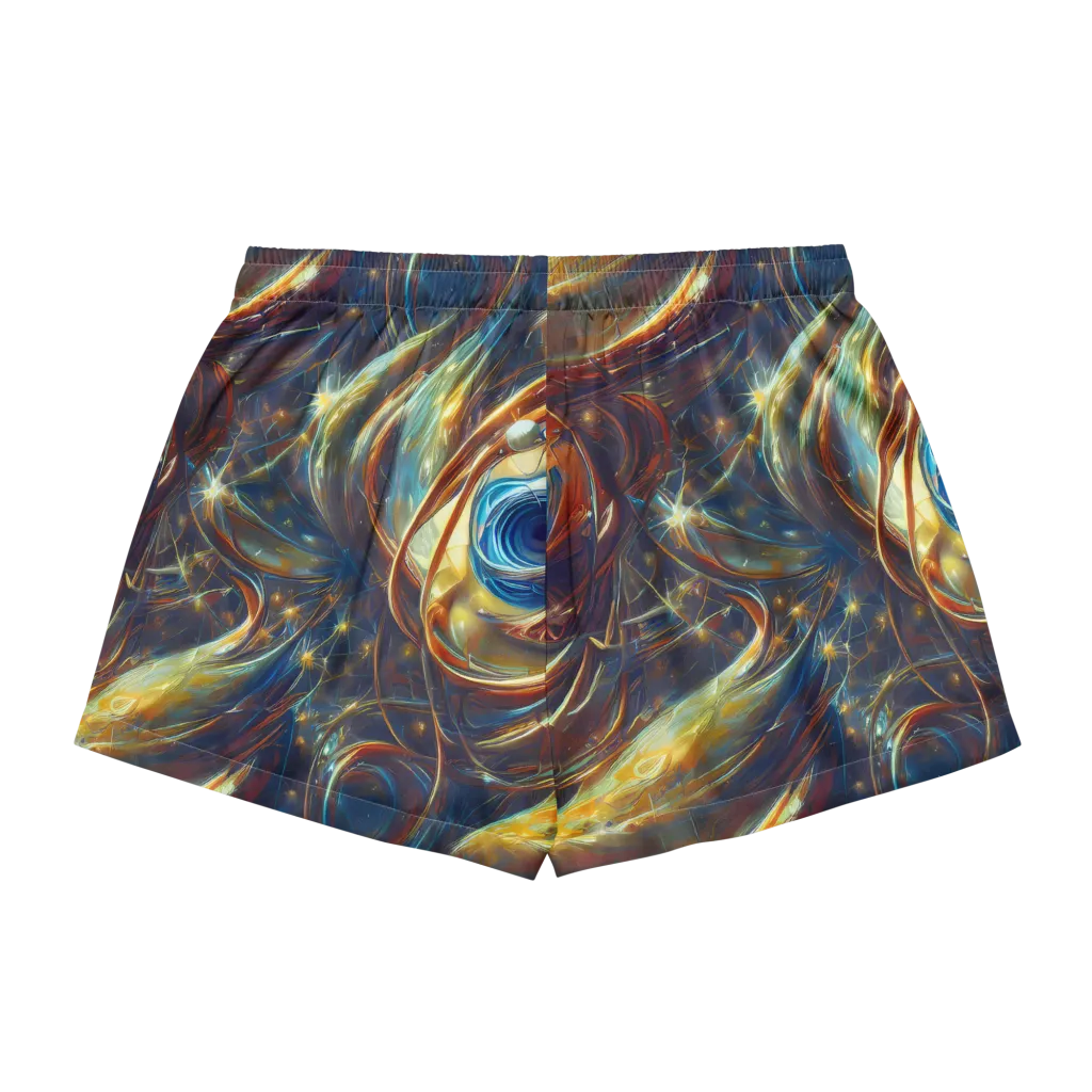 Celestial Vortex on Women's Pajama Shorts — Back