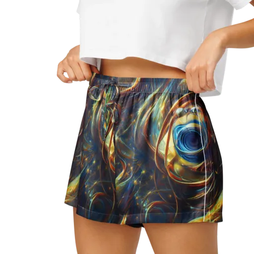 Celestial Vortex on a Women's Pajama Shorts