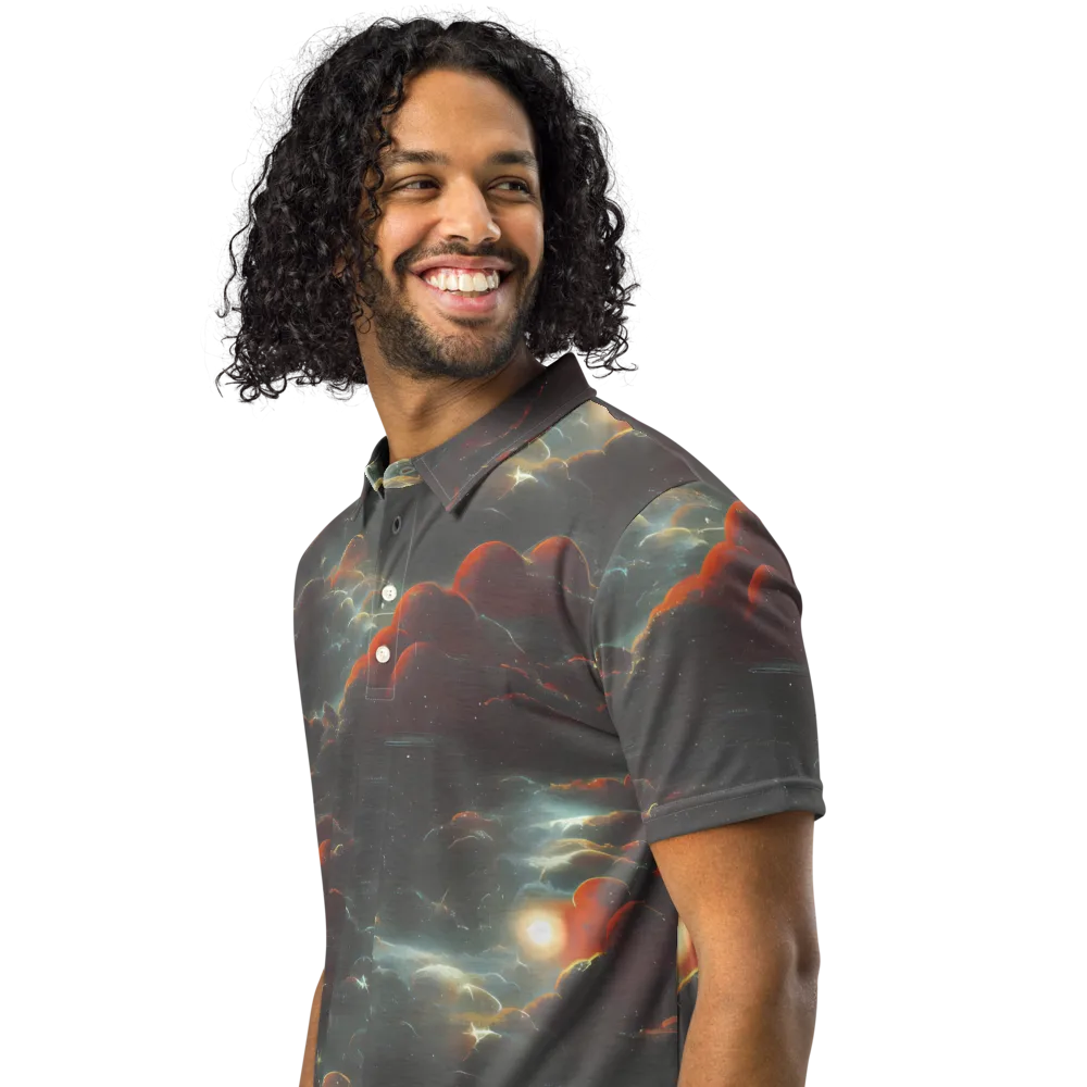 Stellar Highlands on Men's Slim Fit Polo Shirt — Left Front