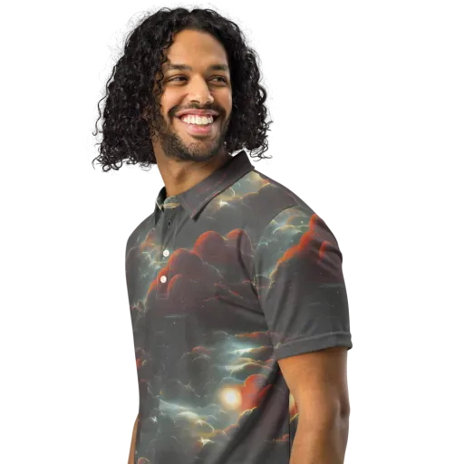 Stellar Highlands on a Men's Slim Fit Polo Shirt