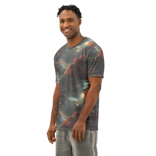 Stellar Highlands on a Men's Cotton Crew Neck T-Shirt