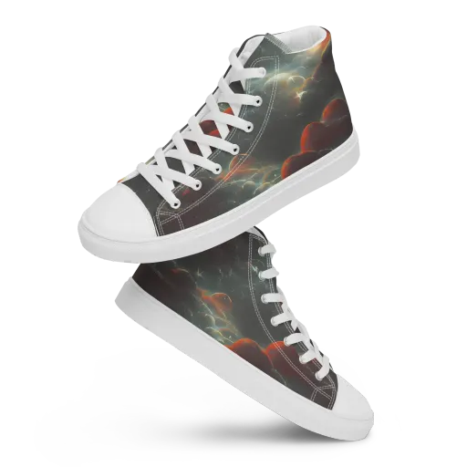 Stellar Highlands on a Men's High Top Canvas Shoes
