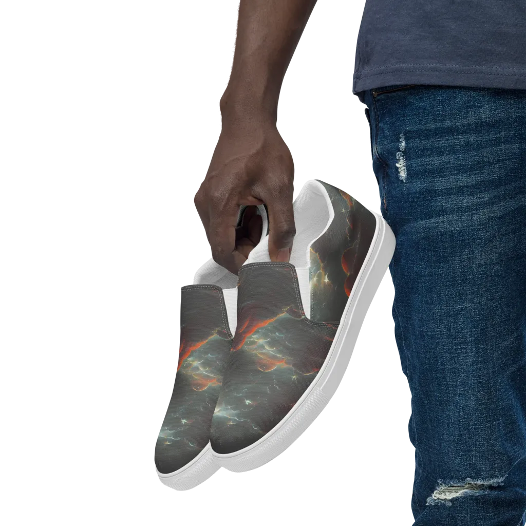 Stellar Highlands on Men's Slip-On Canvas Shoes — Left Front
