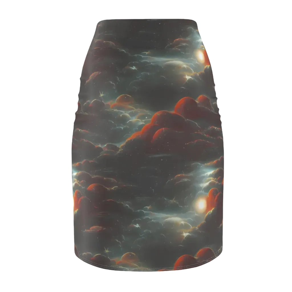 Stellar Highlands on Pencil Skirt — Back