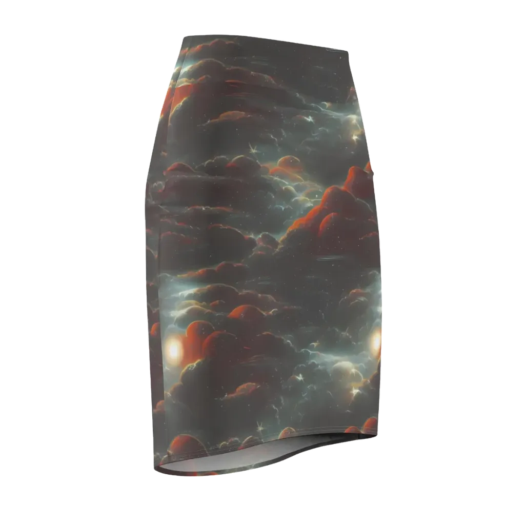 Stellar Highlands on Pencil Skirt — Front Side