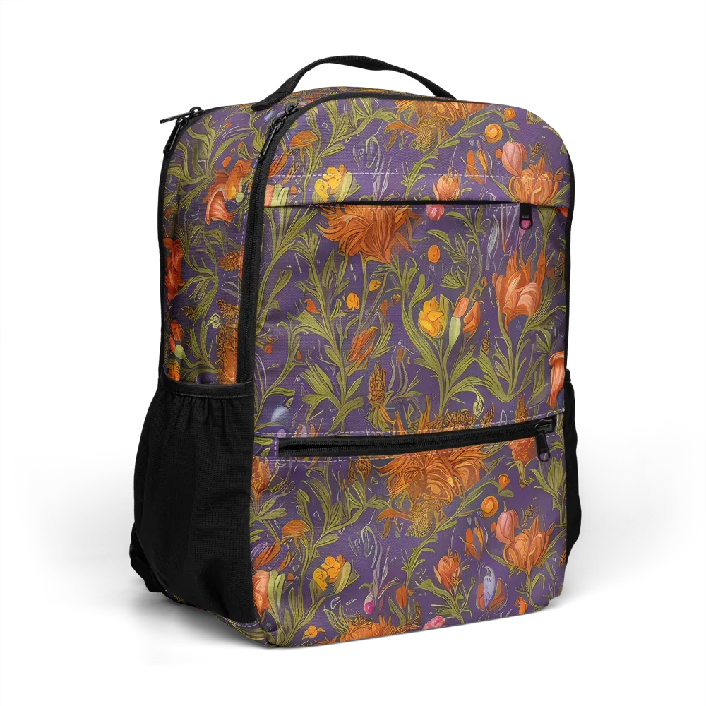 Botanical Nebula on Utility Backpack — Right Front