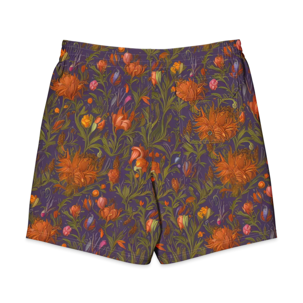 Botanical Nebula on Men's Board Shorts — Back