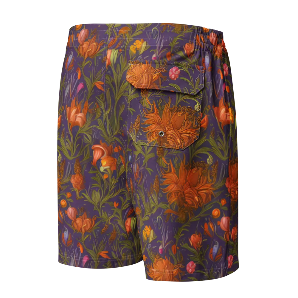 Botanical Nebula on Men's Board Shorts — Back