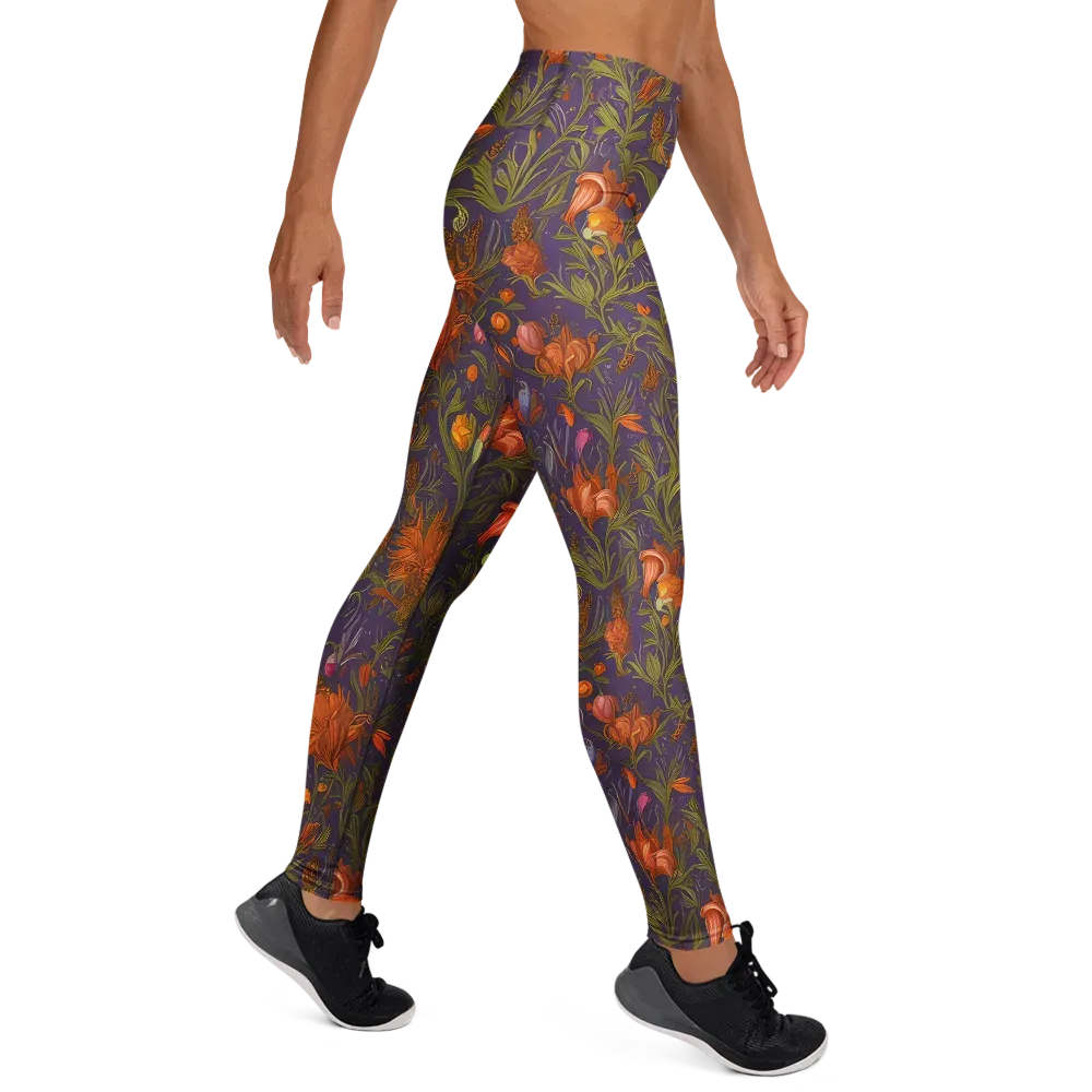 Botanical Nebula on Yoga Leggings — Right