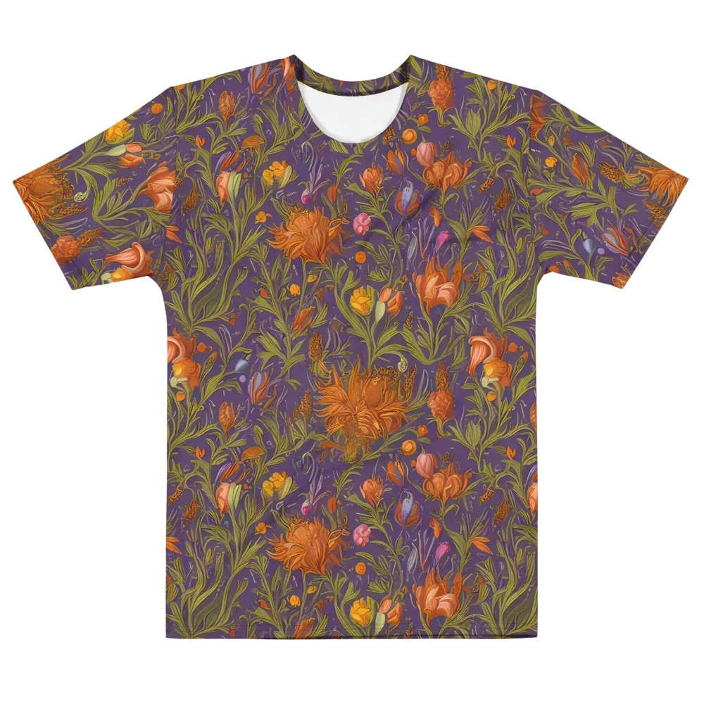 Botanical Nebula on Men's Cotton Crew Neck T-Shirt — Front