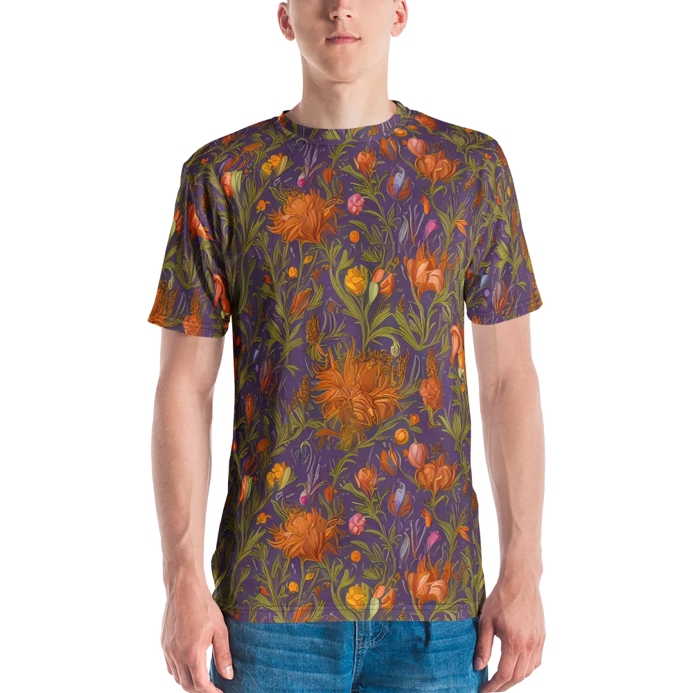 Botanical Nebula on Men's Crew Neck T-Shirt — Front