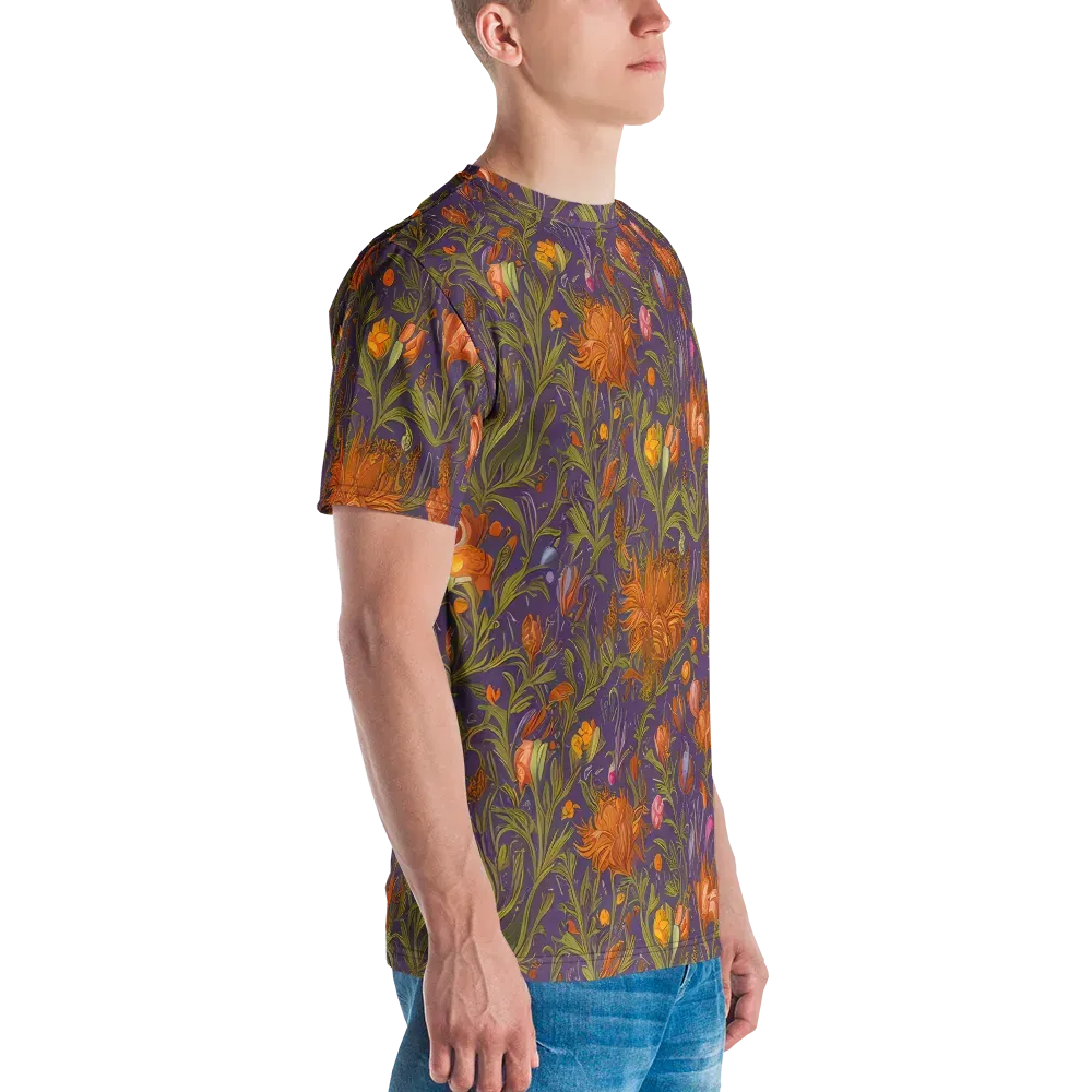 Botanical Nebula on Men's Crew Neck T-Shirt — Right