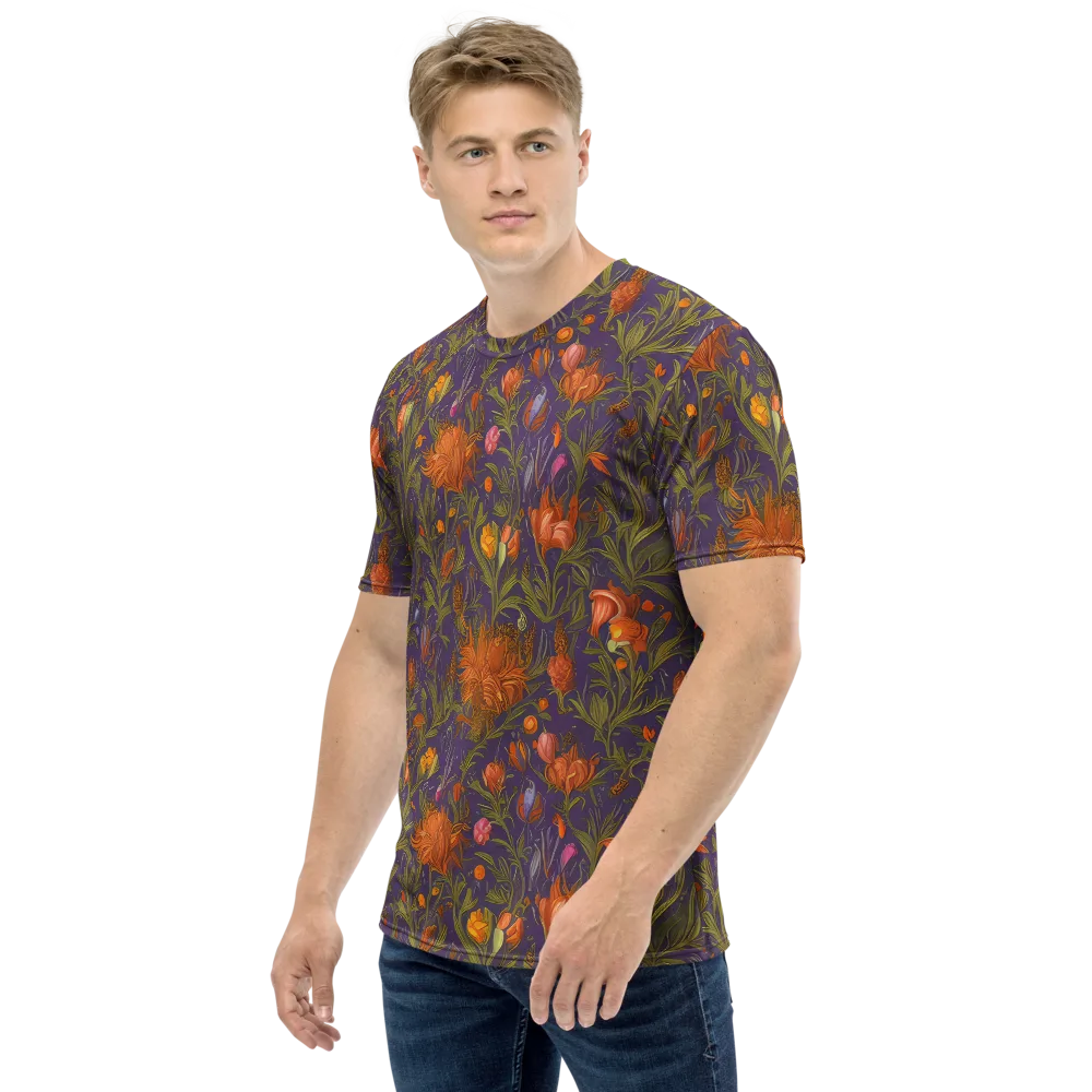 Botanical Nebula on Men's Crew Neck T-Shirt — Left
