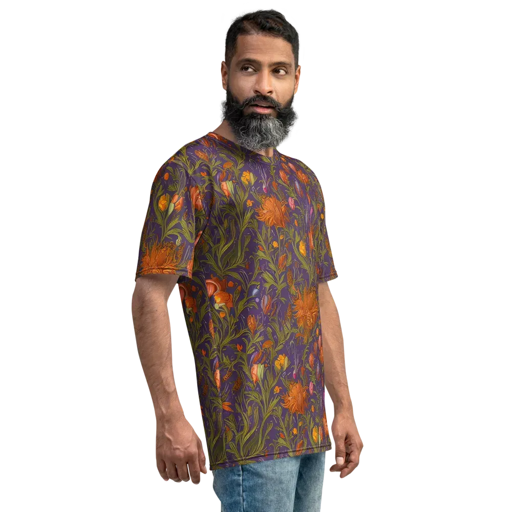 Botanical Nebula on Men's Crew Neck T-Shirt — Right