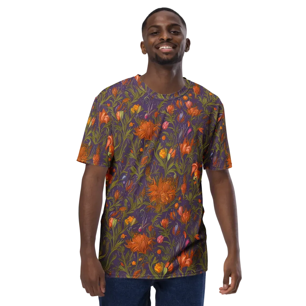 Botanical Nebula on Men's Crew Neck T-Shirt — Front
