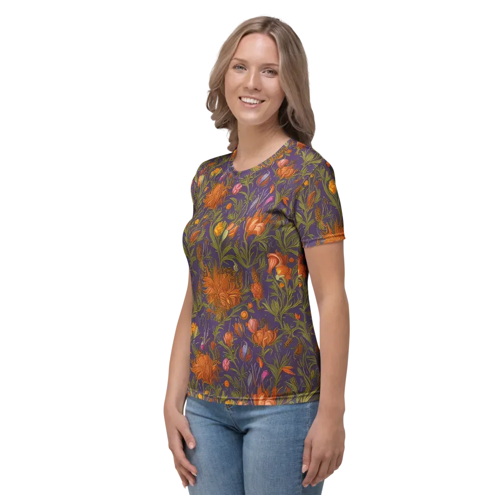 Botanical Nebula on Women's Crew Neck T-Shirt — Left