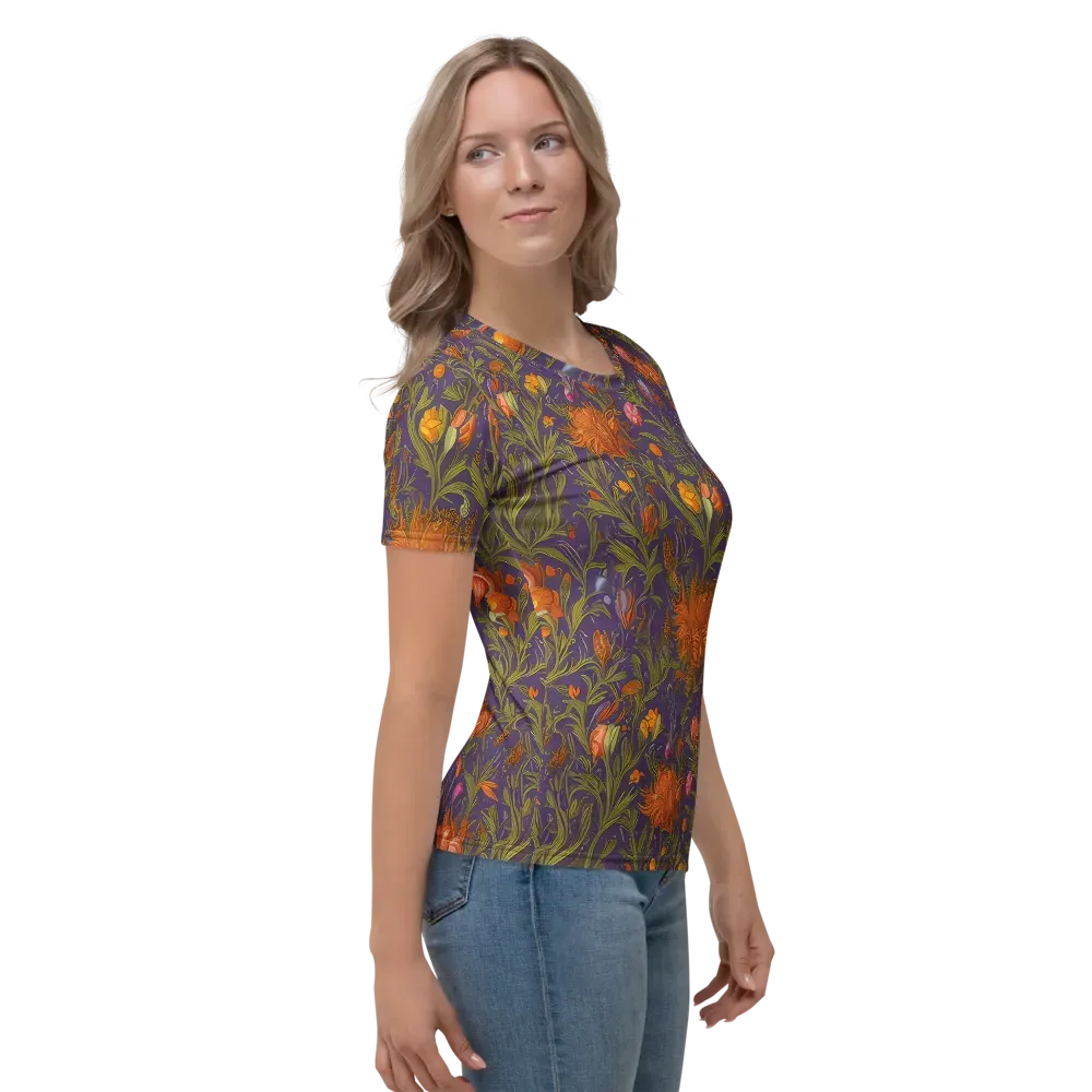 Botanical Nebula on Women's Crew Neck T-Shirt — Right