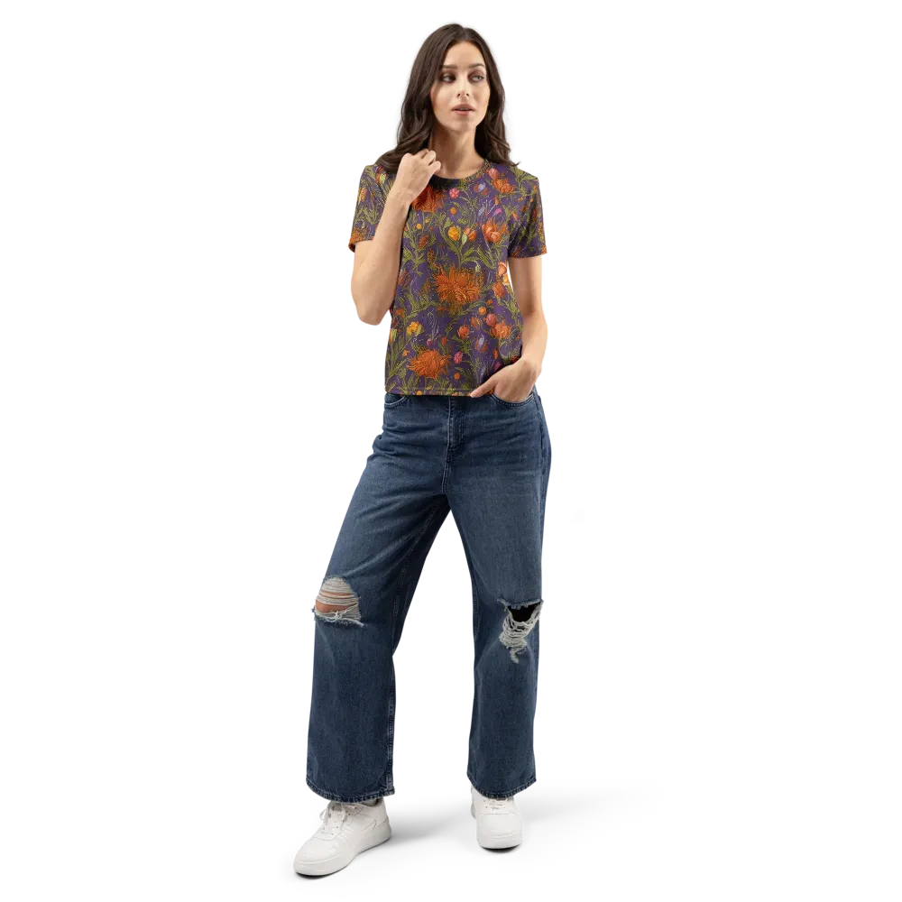 Botanical Nebula on Women's Crew Neck T-Shirt — Front