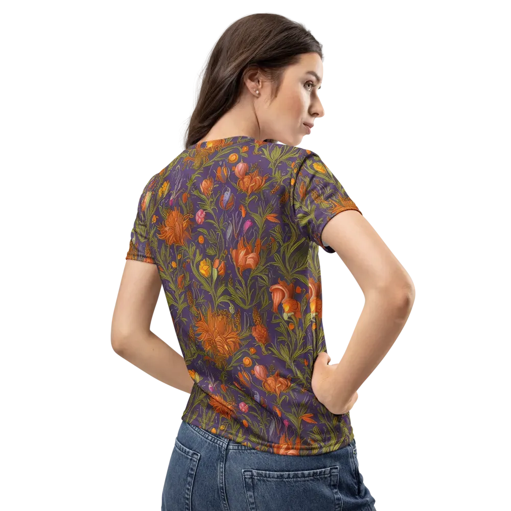 Botanical Nebula on Women's Crew Neck T-Shirt — Back