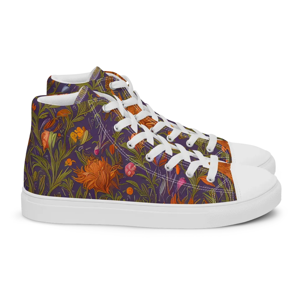Botanical Nebula on Women's High Top Canvas Shoes — Right