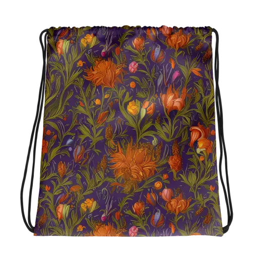 Botanical Nebula on a Drawstring Bag