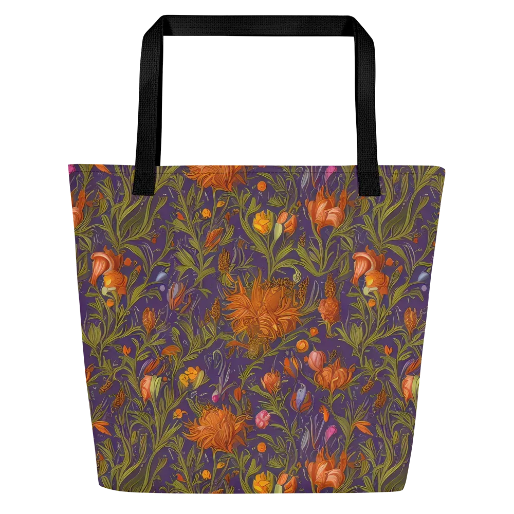 Botanical Nebula on Large Tote Bag W/ Pocket — Front