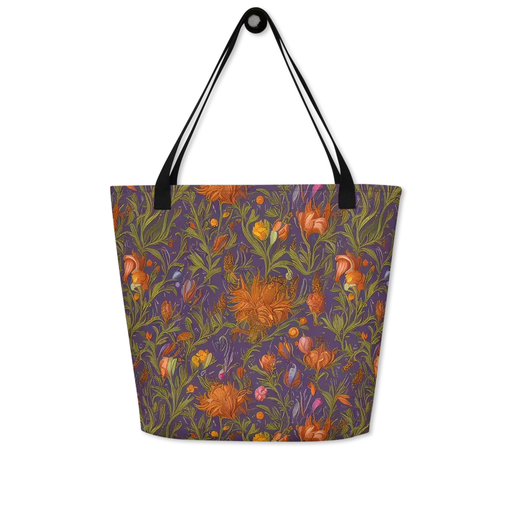 Botanical Nebula on Large Tote Bag W/ Pocket — Front