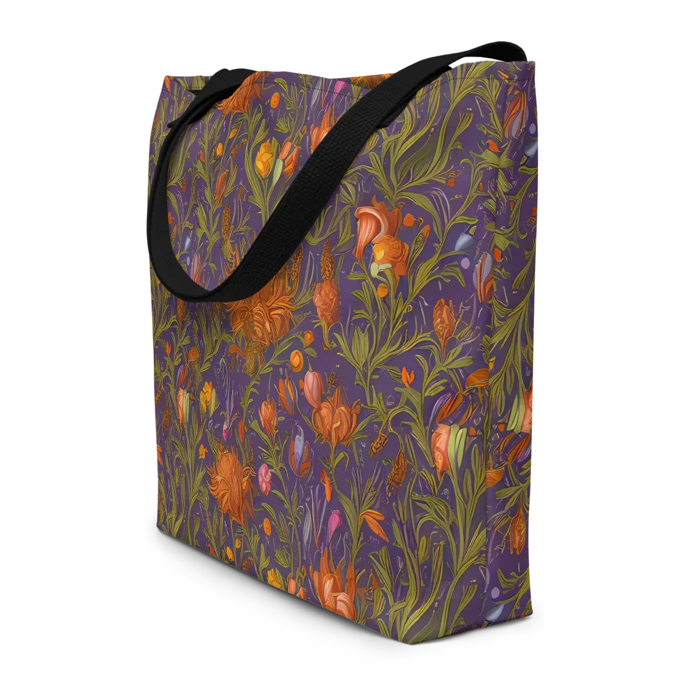 Botanical Nebula on Large Tote Bag W/ Pocket — Front