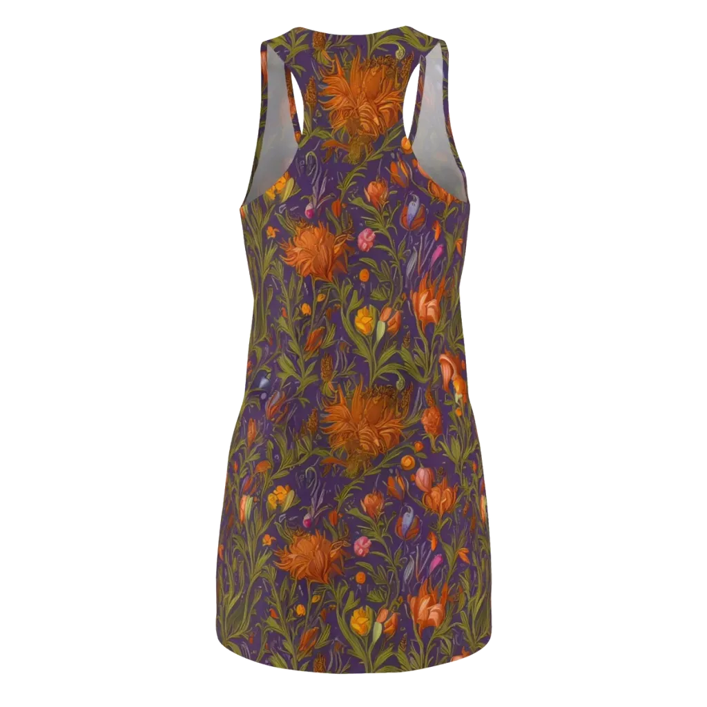Botanical Nebula on Racerback Dress — Back