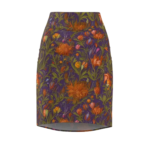 Botanical Nebula on a Pencil Skirt