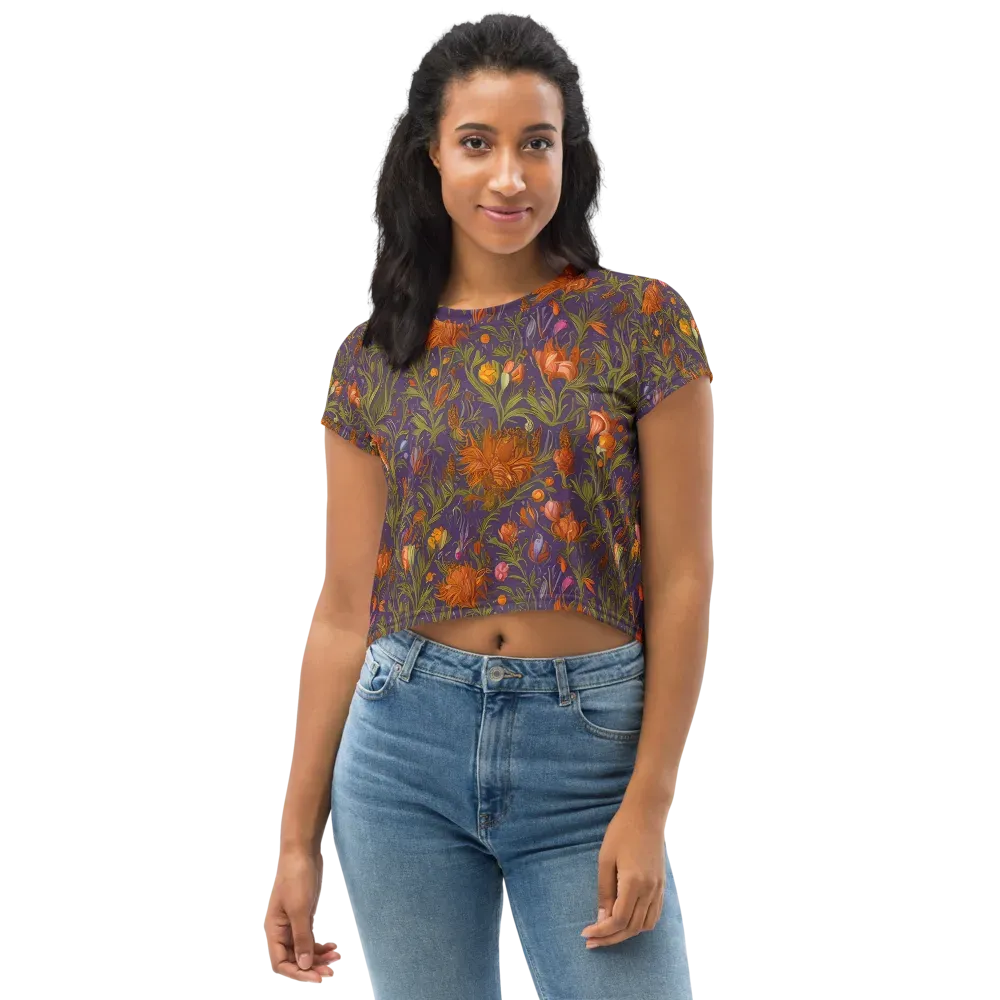 Botanical Nebula on Crop Tee — Front