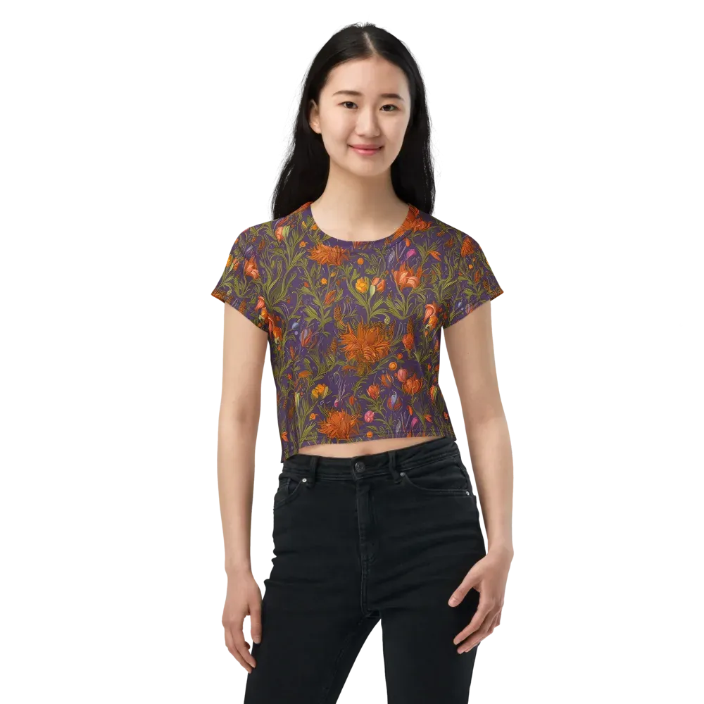 Botanical Nebula on Crop Tee — Front
