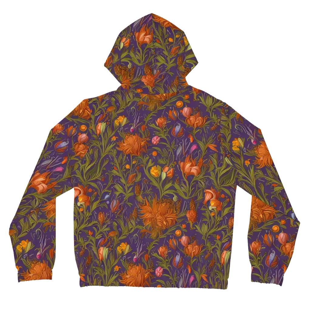 Botanical Nebula on Women's Full-Zip Hoodie — Back