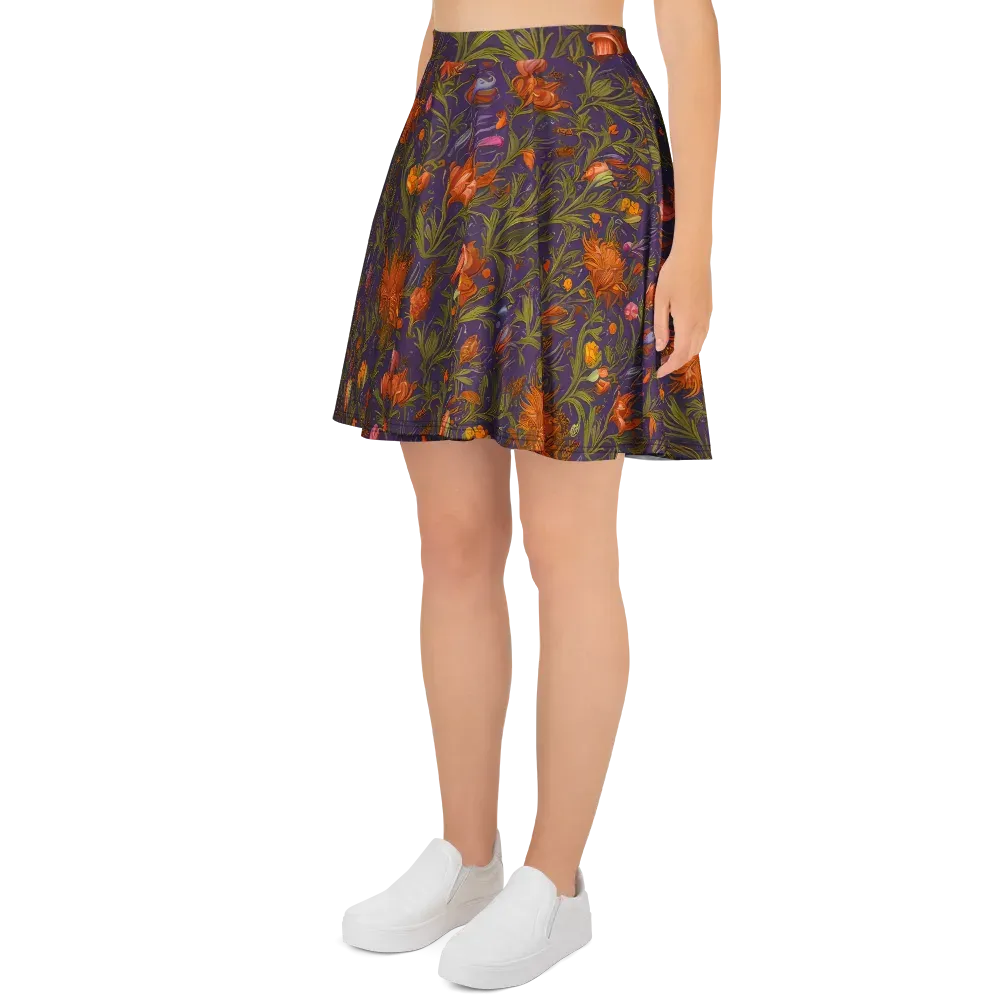Botanical Nebula on Skater Skirt — Left