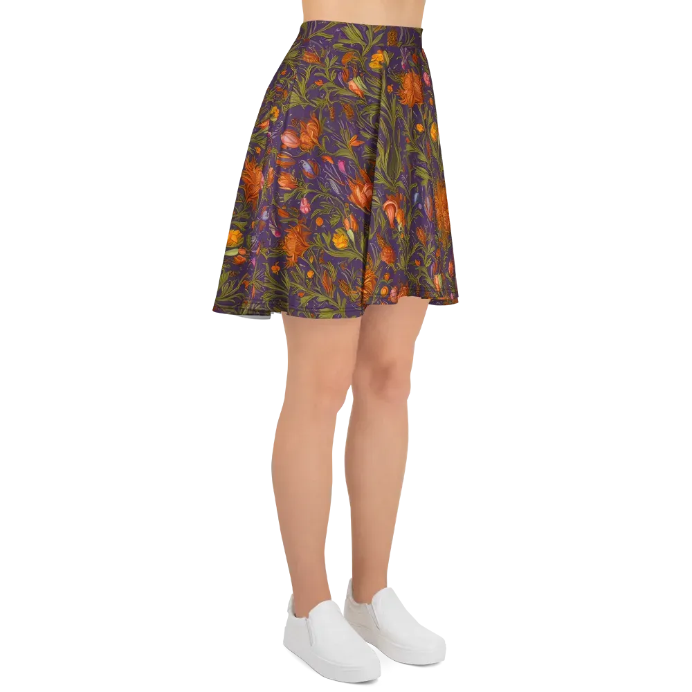 Botanical Nebula on Skater Skirt — Right