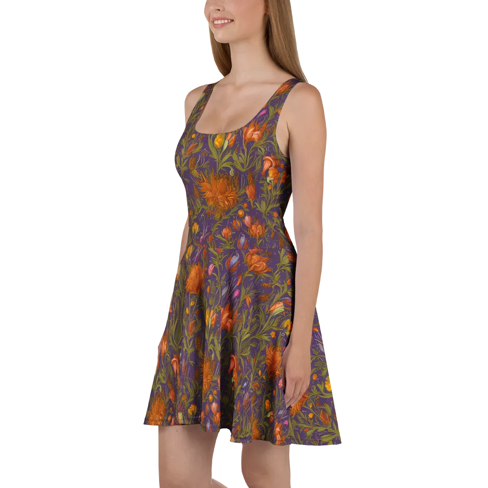Botanical Nebula on Skater Dress — Left
