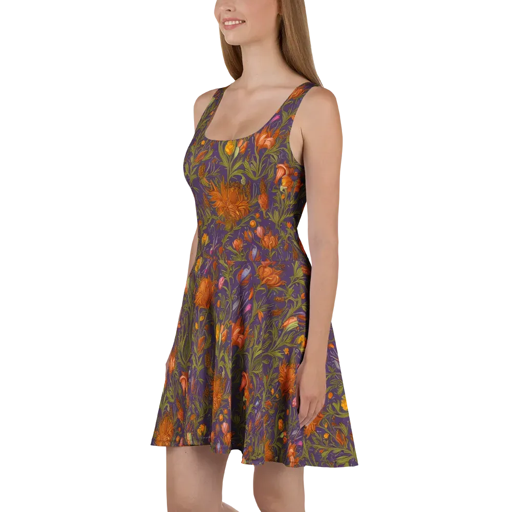 Botanical Nebula on Skater Dress — Left