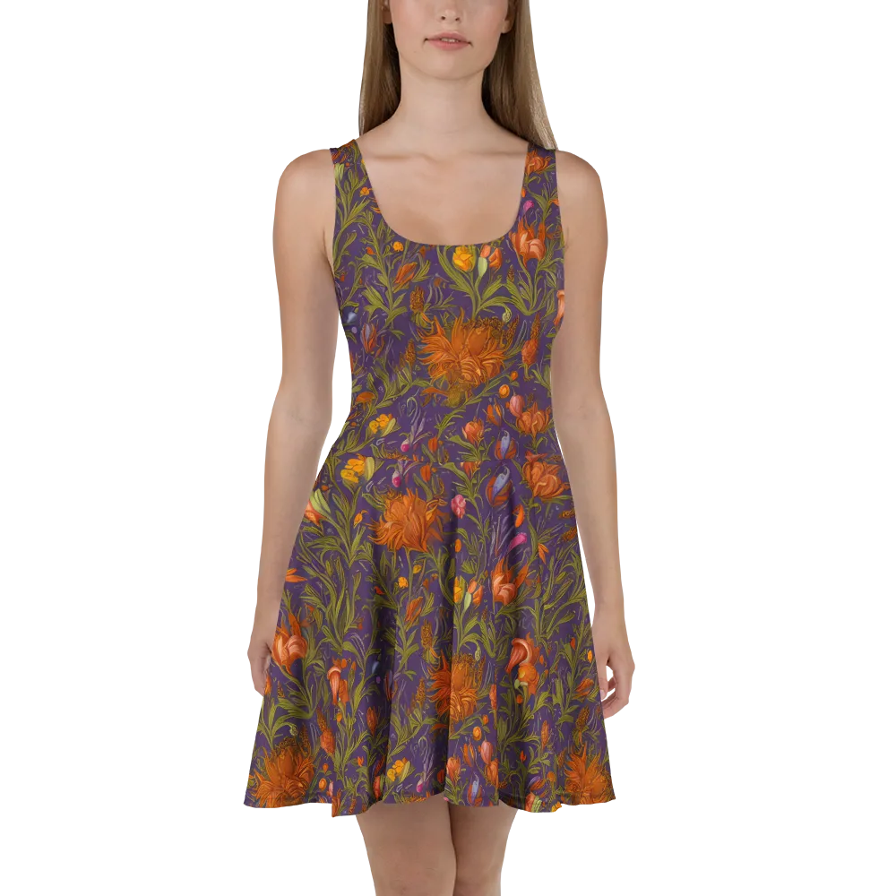 Botanical Nebula on Skater Dress — Front