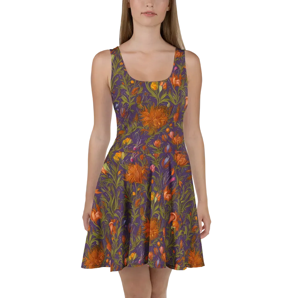 Botanical Nebula on Skater Dress — Front