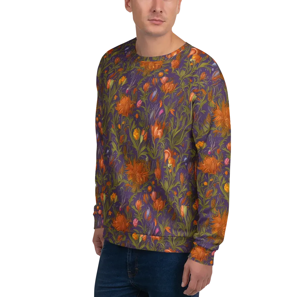 Botanical Nebula on Sweatshirt — Left Front