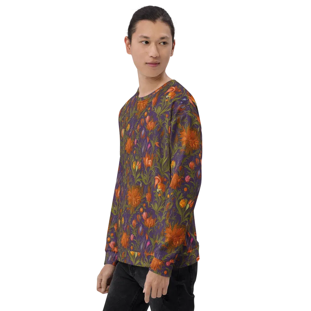 Botanical Nebula on Sweatshirt — Left Front