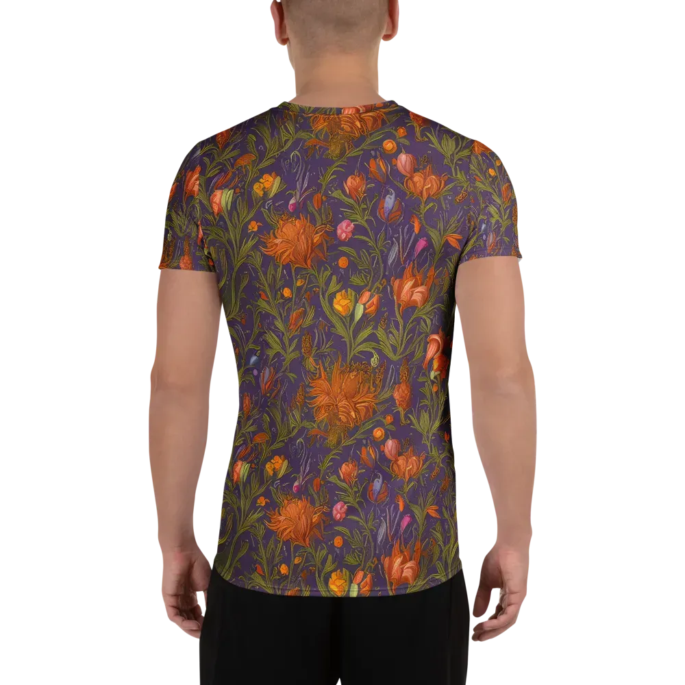 Botanical Nebula on Men's Athletic T-Shirt — Back