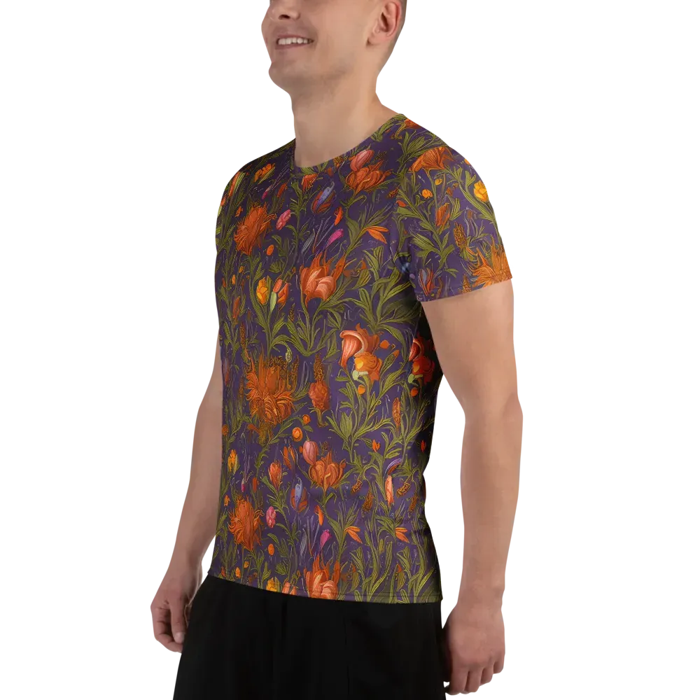 Botanical Nebula on Men's Athletic T-Shirt — Left