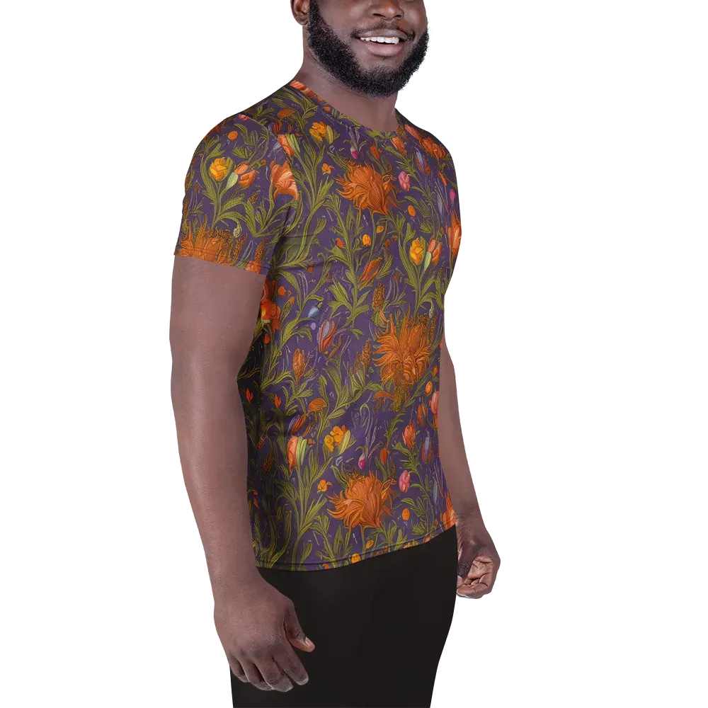Botanical Nebula on Men's Athletic T-Shirt — Right